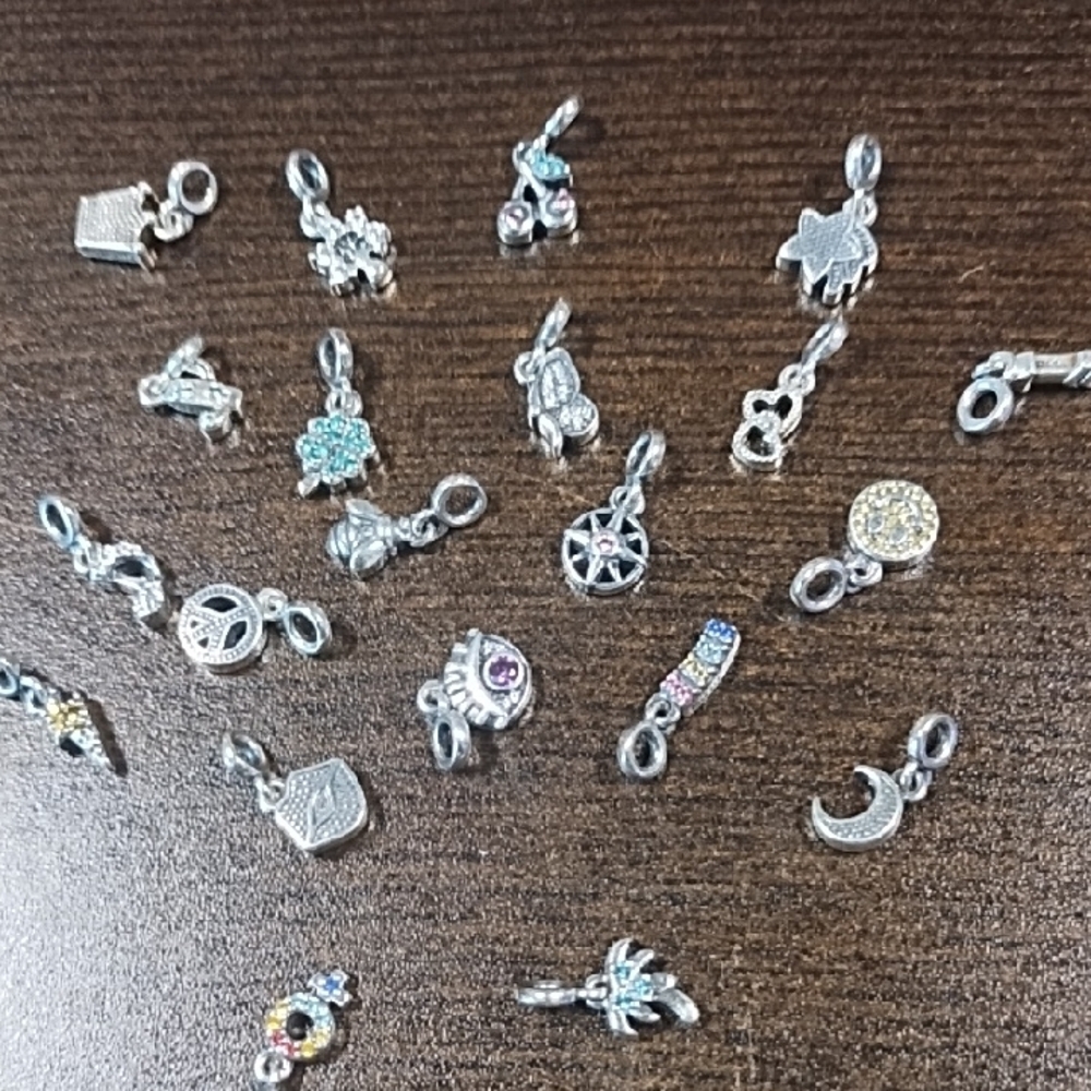 Pandora Silver and Multicolor Charm Set